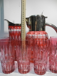 Набор с цветного хрусталя ( Графин с колбой , коктельный стакан и 6 стаканов ), фото №3