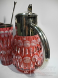 Набор с цветного хрусталя ( Графин с колбой , коктельный стакан и 6 стаканов ), фото №10