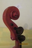 Старая скрипка 4/4  со смычком в футляре + смычок., фото №8