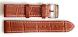 Ремешок кожаный SOLETTA 22 мм, светло  коричневый, фото №2