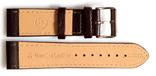 Ремешок кожаный SOLETTA 24 мм, коричневый с белой строчкой, фото №3