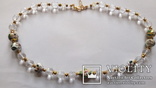 Ожерелье- бусы стекло, клуазоне . длина 47 см+ 8 см, фото №2