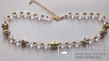 Ожерелье- бусы стекло, клуазоне . длина 47 см+ 8 см, фото №7