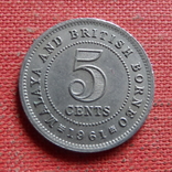 5 центов 1961 Малайя Британское Борнео    (Т.13.35)~, фото №2