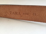 Новый кожаный ремень Zara 110cm., фото №8