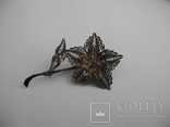 Брош цветок Скань ( серебро 800 пр ), фото №4