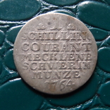 1 шиллинг 1764 Макленбург Шверинг серебро   (Э.2.16)~, фото №2