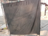 Велика чорна хустка з вишивкою 150х150, фото №3