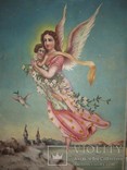 Старинная Картина "Ангел", кон. XIX- нач. ХХ века, фото №4