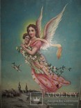 Старинная Картина "Ангел", кон. XIX- нач. ХХ века, фото №13