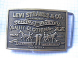 Пряжка Levi Strauss.made in USA.латунь, фото №2