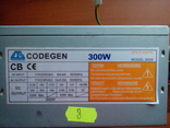 Блок  Питания   Codegen 300W X, фото №2