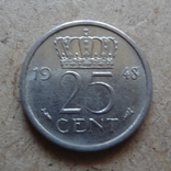 25 центов 1948 Нидерланды    (Т.15.34)~, фото №2