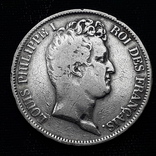 5 франков, Франция, 1831 год, старые, В, серебро 900-й пробы 25 грамм, фото №4