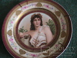 Старинная фарфоровая настенная тарелка, фото №5