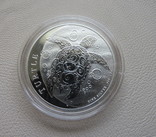Черепаха Turtle 2 доллара серебро 999` 31,1 г Ниуэ Елизавета II 2018 г., фото №2