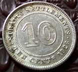 10 центів 1926 року Стрейтс Сетлеменс Колонія Великої Британії, фото №2