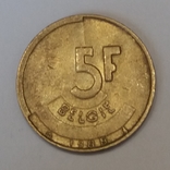 Бельгія 5 франків, 1988, фото №2