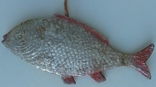 Старая ёлочная игрушка СССР из картона - рыбка., фото №3