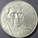 5 центів США 2006 P, фото №2