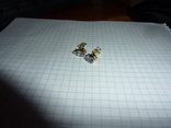 Золотые серьги с натуральными танзанитами и бриллиантами, фото №6