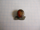 Нижняя серебренная часть дукача с красным камнем, фото №2