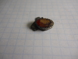 Нижняя серебренная часть дукача с красным камнем, фото №3