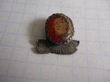 Нижняя серебренная часть дукача с красным камнем, фото №6