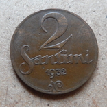 2 сантима 1932 Латвия    (П.2.25)~, фото №2