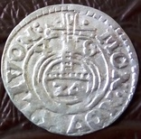 1 1/2 гроша (драйпьолкер) 1648 року Лівонія -КИЦЯ. Прибалтійська Швеція Христина, фото №2