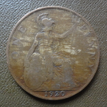 1 пенни 1920  Великобритания   (Ю.2.1)~, фото №2
