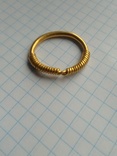 Золотое височное витое кольцо  Черняховской Культуры, фото №3