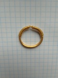 Золотое височное витое кольцо  Черняховской Культуры, фото №5