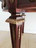 Вінтажний придиванний столик з мармуровою плитою, Ампір, фото №3