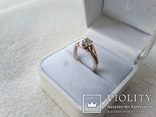 Кольцо с бриллиантом. 0,39 Ct. Золото 14 карат. (бриллиант, перстень, дiамант, diamond), фото №6