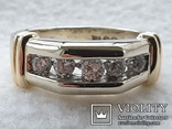 Перстень с бриллиантами. Золото 14 карат. (Кольцо, бриллиант, дiамант, diamond), фото №3