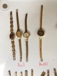 Часы женские , браслеты Аu в позолоте, фото №3