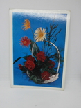Открытка 1977 Цветы в букете. чистая, фото №2