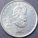 25 центів Канада 2007 Ванкувер 2010 - Біатлон, фото №3