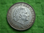 2,5 гульдена 1964 серебро Юлиана, фото №2