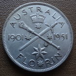 Флорин 1951 Австралия  серебро (Я.4.3)~, фото №2