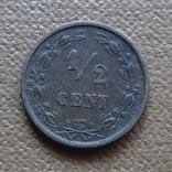 1/2 цента 1878 Нидерланды редкая   (П.4.20)~, фото №3
