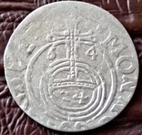 1 1/2 гроша 1634 року. Ельблінг (срібло) окуп. Швеція. Христина, фото №2