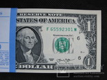 1 доллар США штат ДЖОРДЖІЯ 2013рік UNC корінець (100 банкнот номер в номер), фото №5