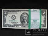 2 доллара США штат НЬЮ-ЙОРК 2013рік UNC корінець (100банкнот номер в номер), фото №3
