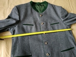Традиционный Австрийский-Тирольский шерстяной пиджак р.56, фото №2