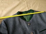 Традиционный Австрийский-Тирольский шерстяной пиджак р.56, фото №12