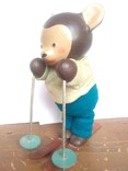 Заводной мишка-лыжник. Механическая игрушка Л.Разумовский, фото №3