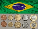 Бразилия - Набор из 5 монет 2018 - 5 - 50 сентаво + 1 реал - новинка, UNC, фото №2