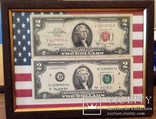2 доллара 1963 года 2003 года в рамке, фото №2